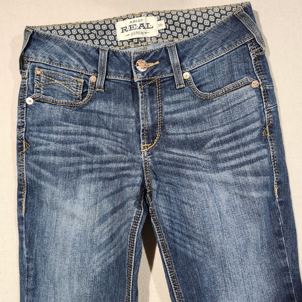 Ariat REAL Denim Lita Real Rosa Perfect Rise Bootcut Jeans Medium Wash Women 28R